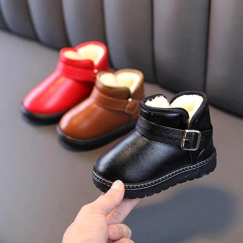 

Детские зимние ботинки, детские ботинки, зимняя обувь для девочек, нескользящая обувь для мальчиков, быстросохнущая детская повседневная о...