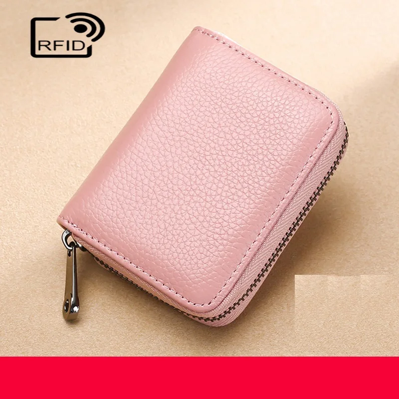 

Purse Credit Card Card Holder Case Blocking RFID Leather