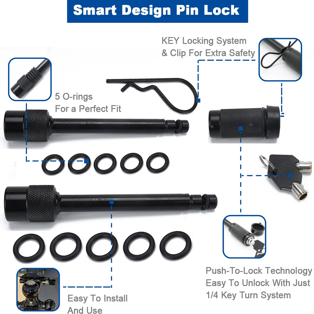 

1 Set Trailer Hook Lock, Sturdy Dumbbell Trailer Lock Hook Lock Drag Lock for Trailer Car Vehicle