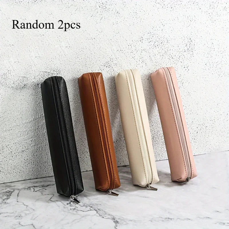 

Мини-сумки-пеналы для макияжа из искусственной кожи, 2 шт.