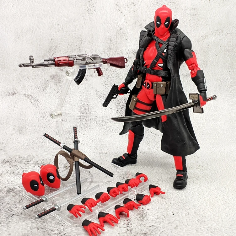 

6-INCH Marvel Figma Avengers X-Men Deadpool Action Doll Gifts Toy Model Anime Figures Collect Ornaments