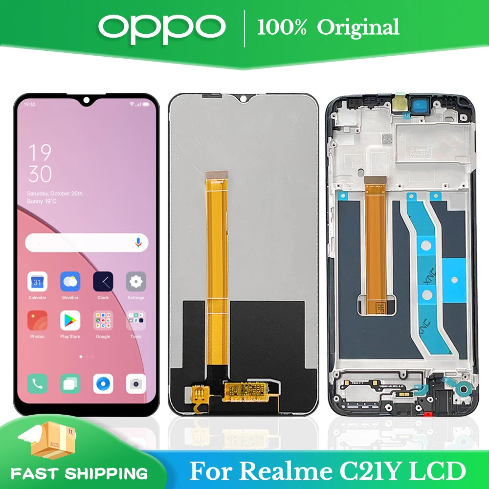 

6,5 ''Новый Оригинальный ЖК-дисплей для OPPO Realme C21Y RMX3261 сенсорный экран в сборе дигитайзер Запасные части для ремонта