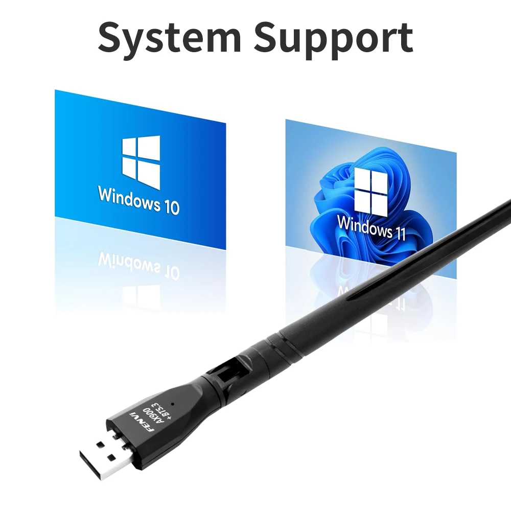 2 в 1 WiFi6 WiFi адаптер AX900 BT5.3 двухдиапазонный 900Mbps беспроводная сетевая карта Wifi Антенна Dongle Бесплатный диск для ПК Win10 11 (art.: 3920c70dbfdfb) - 3920c70dbfdfb