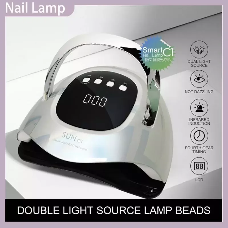 

2023NEW Nail Dryer LED Nail Lamp UV Phototherapy Lights Curing Gel Nail Polish With Motion Sensing Manicure Device Pedicure Salo