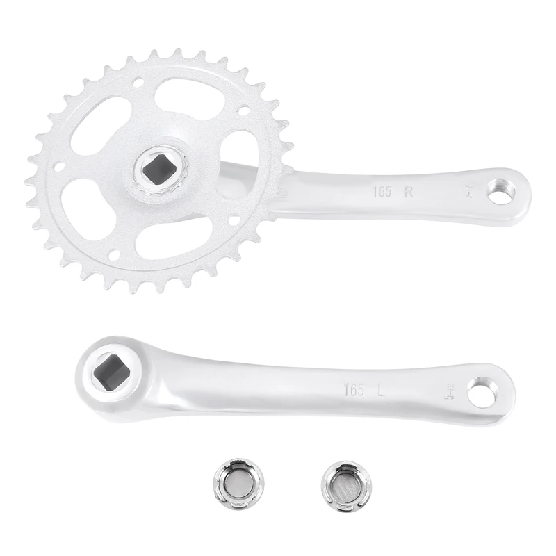 

Quality Bike Crankset Bicycle Chainring Pedals 32T Crank 165Mm Single Speed Bike Chainwheel