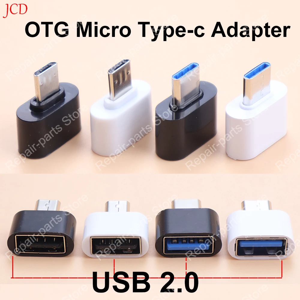 Фото Адаптер Type-C/Micro-USB для телефона, мыши, клавиатуры, USB-накопителя, MacBook Pro, устройств Type-C, USB 2.0, OTG-разъем USB-C (мужской) - USB-A (женский) для передачи данных №1