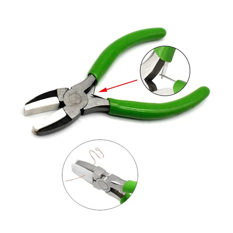 Нейлоновые плоскогубцы с плоским носом для ювелирных изделий сделай сам изгиба