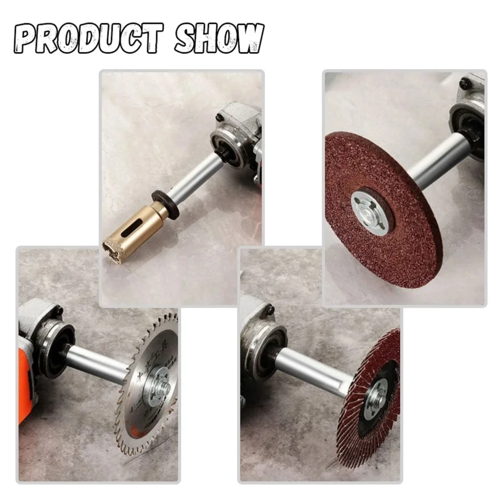 

Angle Grinder Connecting Rod Extension M10 Polishers Precise Silver+Black 3pcs/set 45# Steel+ Iron Accessories