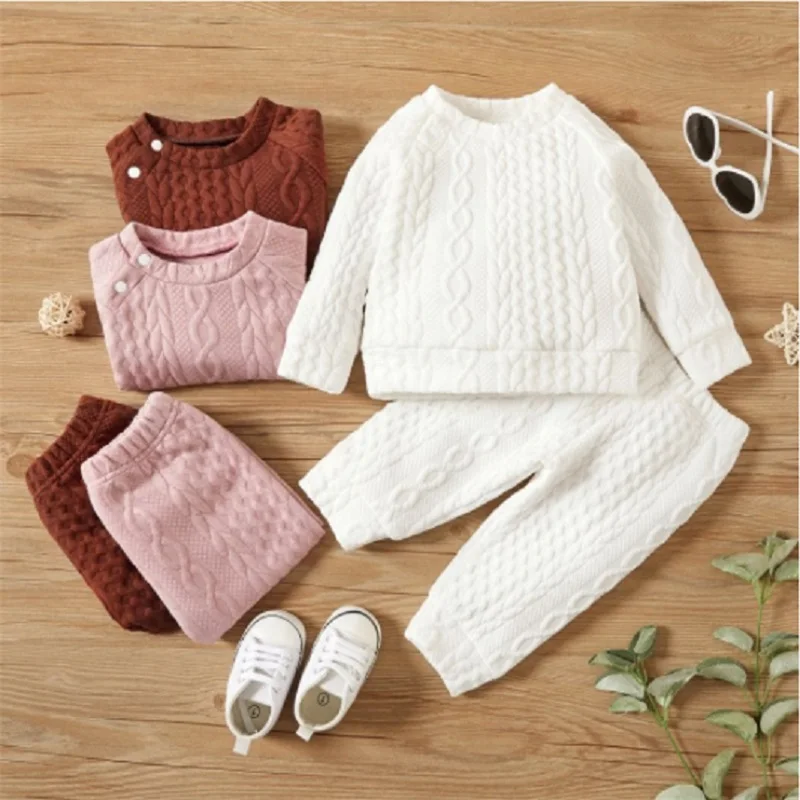 

Hibobi Baby Knit Sweater Baby Pajamas Sets Boy Girls Clothes Winter Autumn Newborn Clothing Tops + Pant Outfits