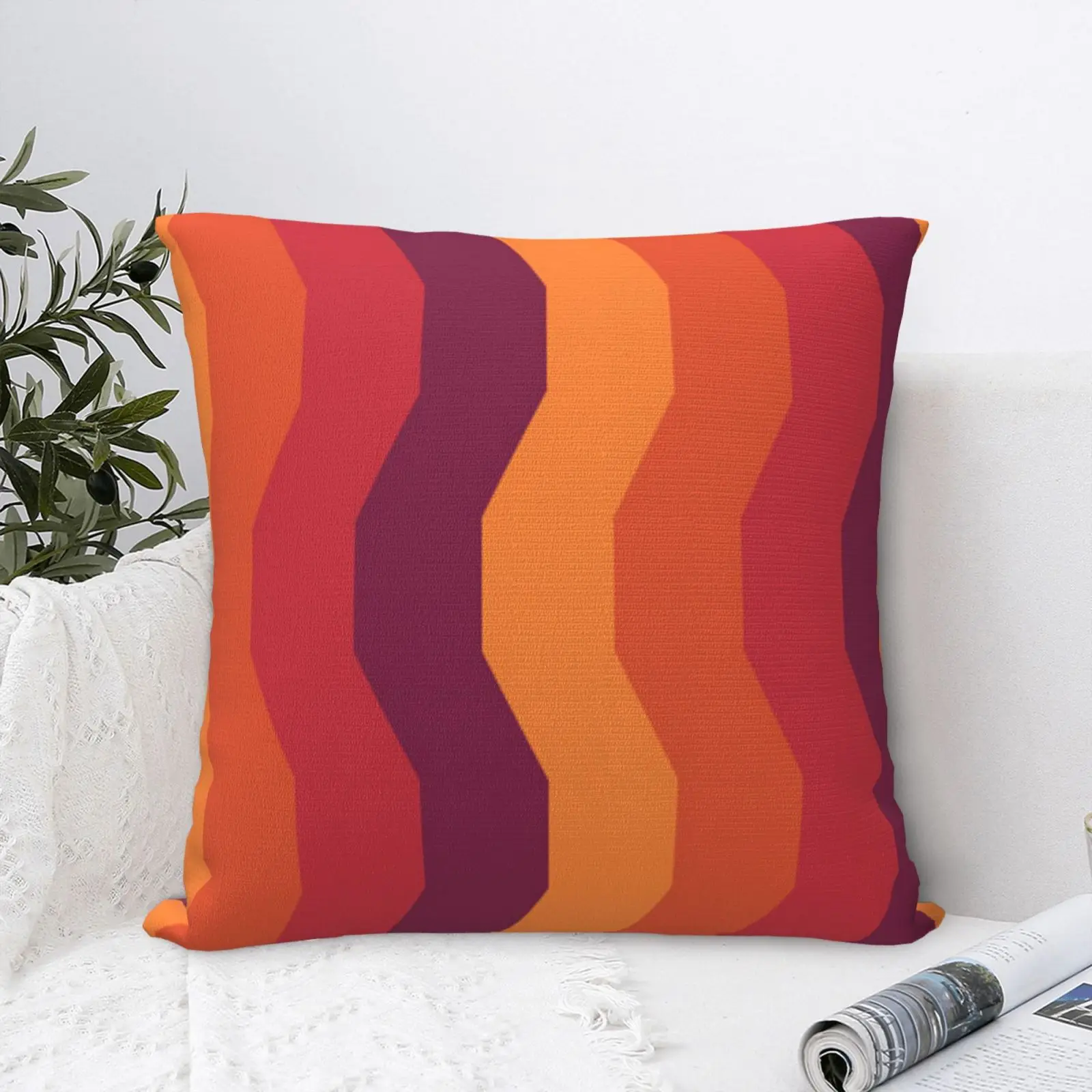 

Retro Rainbow Colors 4 Pillow Case Pillowcase Black Pillow Cases Anime Pillow Pillow Cover For Sofa Decorative Pillows For Bed