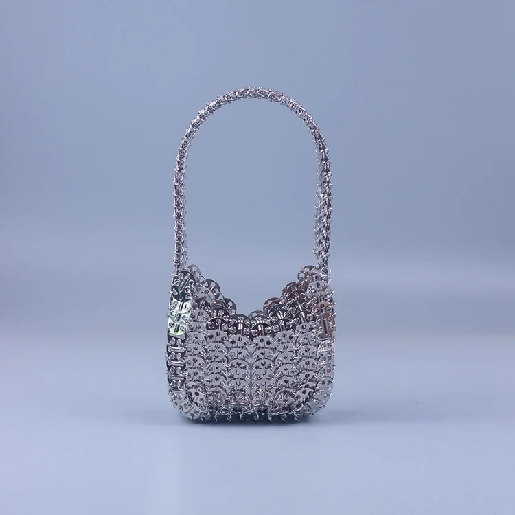 

JOY New Handmade Silver Sequins Handmade Bag High Texture Diy Summer Casual All-match Ladies Banquet Handbag