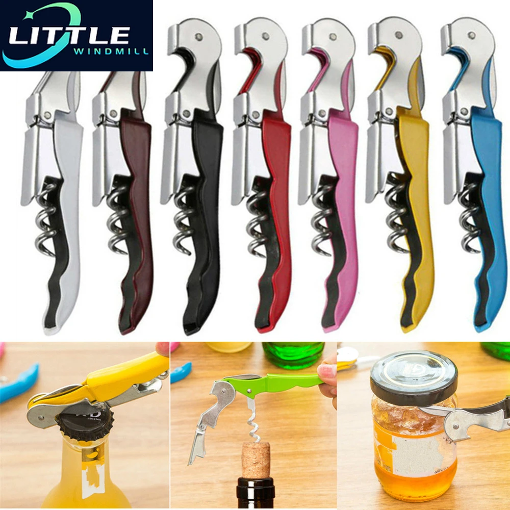 

8 Colors Stainless Steel Cork Screw Corkscrew Multifunction Wine Cap Opener Beer Bottle Kitchen Bar Tools Accessories opener