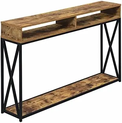 

2-Ярусный консольный стол, вишневый/черный