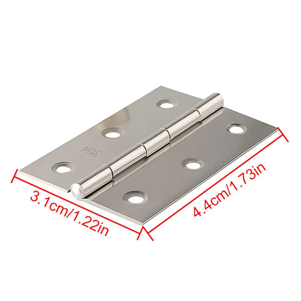 

Ball Bearing Hinge Stainless Steel 10PCS 4 Mm Butt Internal Corrosion Resistant For Door Office Reliable Brand New