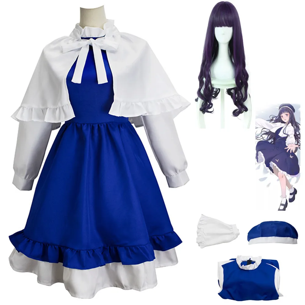 

Anime Cardcaptor Sakura Kinomoto Tomoyo Daidouji Cosplay Costume Wig Singer Skirt Maid Dress Woman Kawaii Masquerade Ball Suit