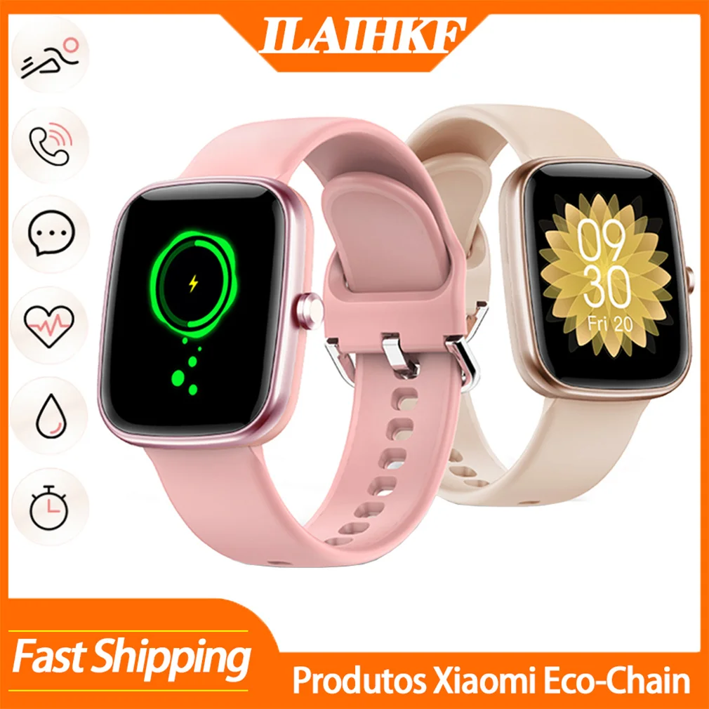 

Xiaomi reloj inteligente mujer 2022 Luxury Band Pink Rubber Women's Wristwatch Health Heart Rate Sleep Monitor Fitness Bracelet
