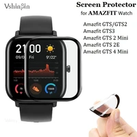 2pcs 3d soft screen protector for amazfit bip 3 pro gts 4 mini gts3 gts 2e smart watch full cover hd clear protective film