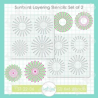 2022 new sunburst diy embossing paper card template craft layering stencils for walls painting scrapbooking stamp album decor