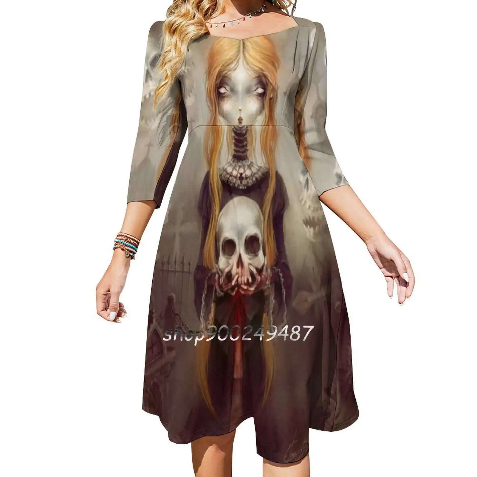 - © Тонкое платье Art By Élian Black'Mor с полой талией осень-зима сексуальные платья