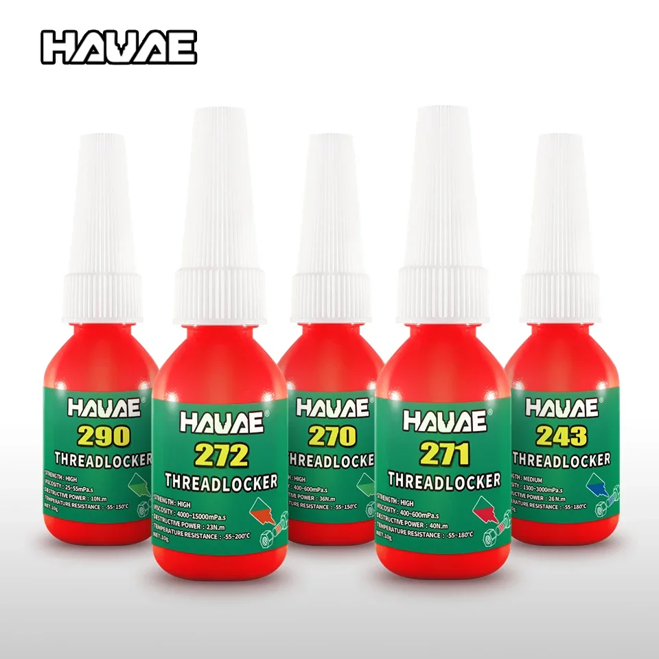 10 г резьбовой клей hauae 270 высокопрочный маслостойкий зеленый анаэробный винтовой