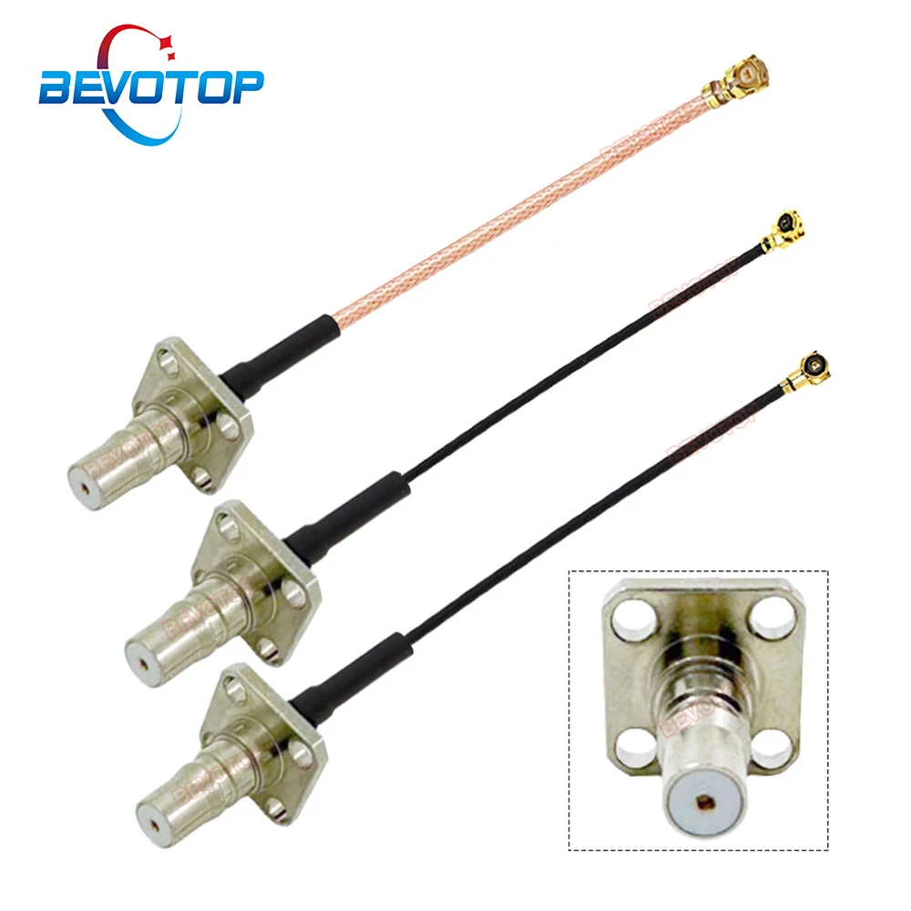 Новинка 2023 женское Панельное крепление QMA для U.fl IPEX1/ IPEX4 (MHF4) RF1.13/RG178