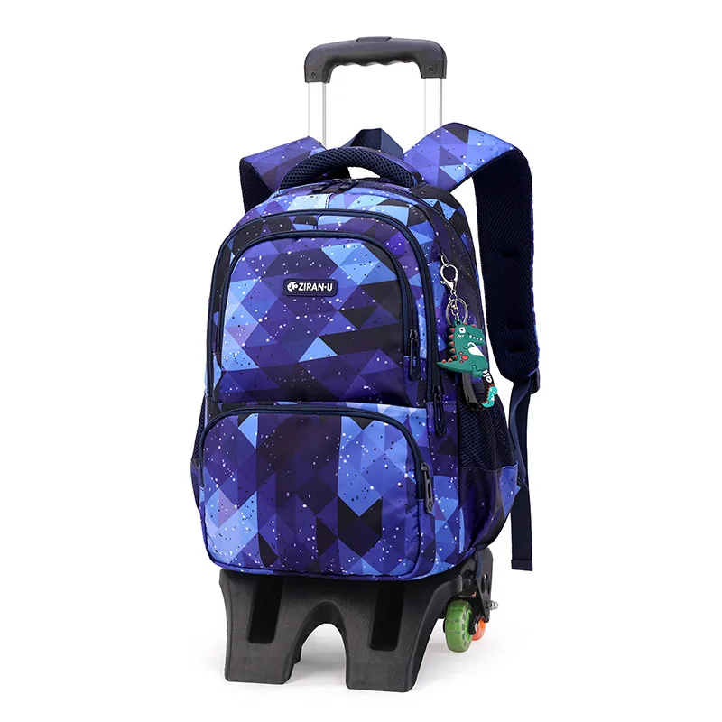 Removable Trolley Children school Backpack with wheels School Bags For boys Grils kids Orthopedic Backpacks Wheeled Bag Mochila