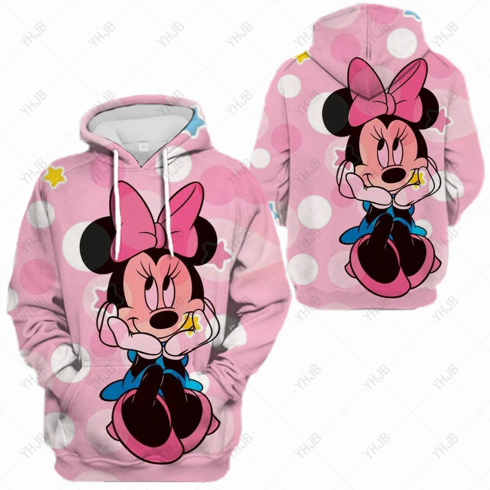 

Cartoon Anime Costume Boys Girls Children Disney Mickey Mouse 3D Print Women's Hoodie Spring Harajuku Women's Sweatshirt