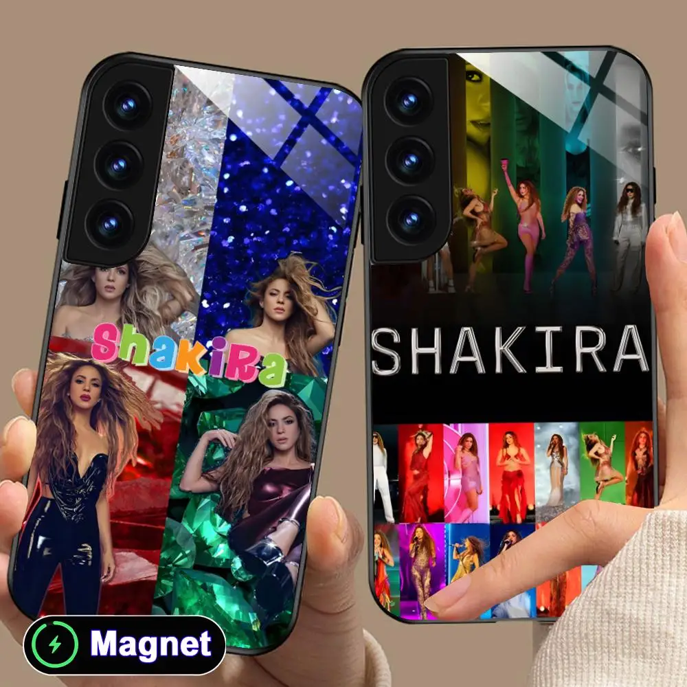 Фото Красивый чехол для телефона Shakira для Samsung Galaxy S26 S25 S24 S23 S22 S21 S20 Note20 Plus FE Ultra с магнитным стеклом. №3
