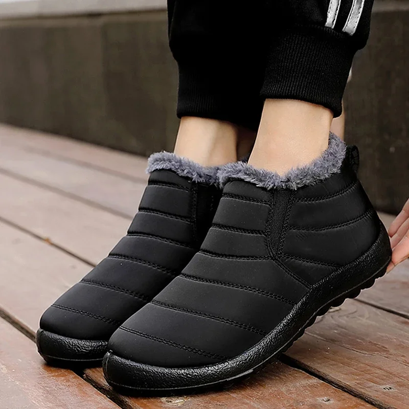 

Women Snow Fur Women Shoes Slip On Platform Casual Shoes For Women Waterproof Ankle Boots Fashion Mujer Winter Boots