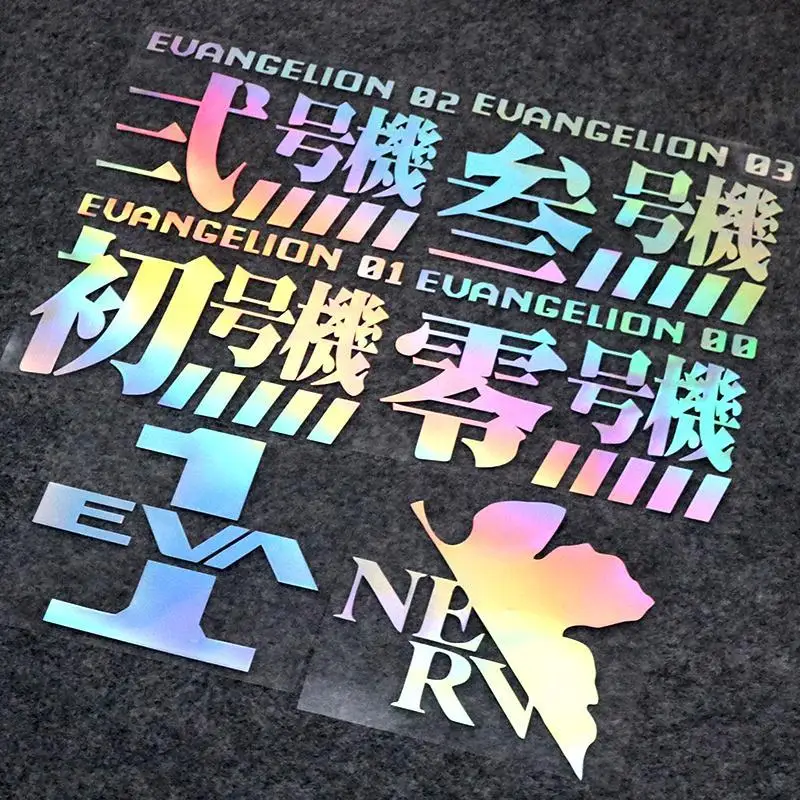 

Noizzy Mobile Suit Gundam Evangelion 01 02 03 Car Stickers Decals Trunk Tailgate Window Vinyl Rear Windshield Reflective Tuning