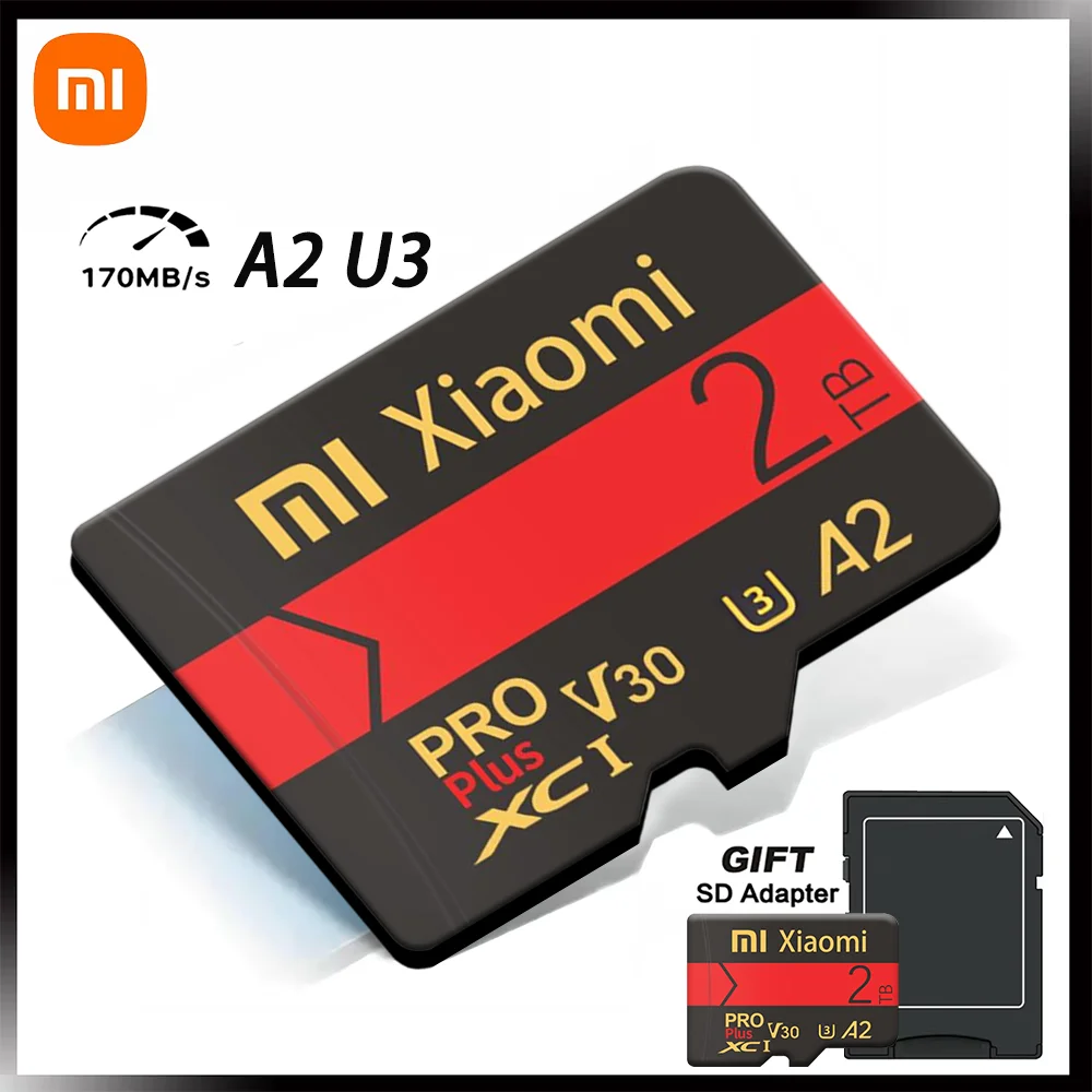 Карта памяти Xiaomi 2 ТБ Micro TF SD Card 256 ГБ 512 1 Class 10 128 Flash Mini для Retroid Pocket 5 Ps5