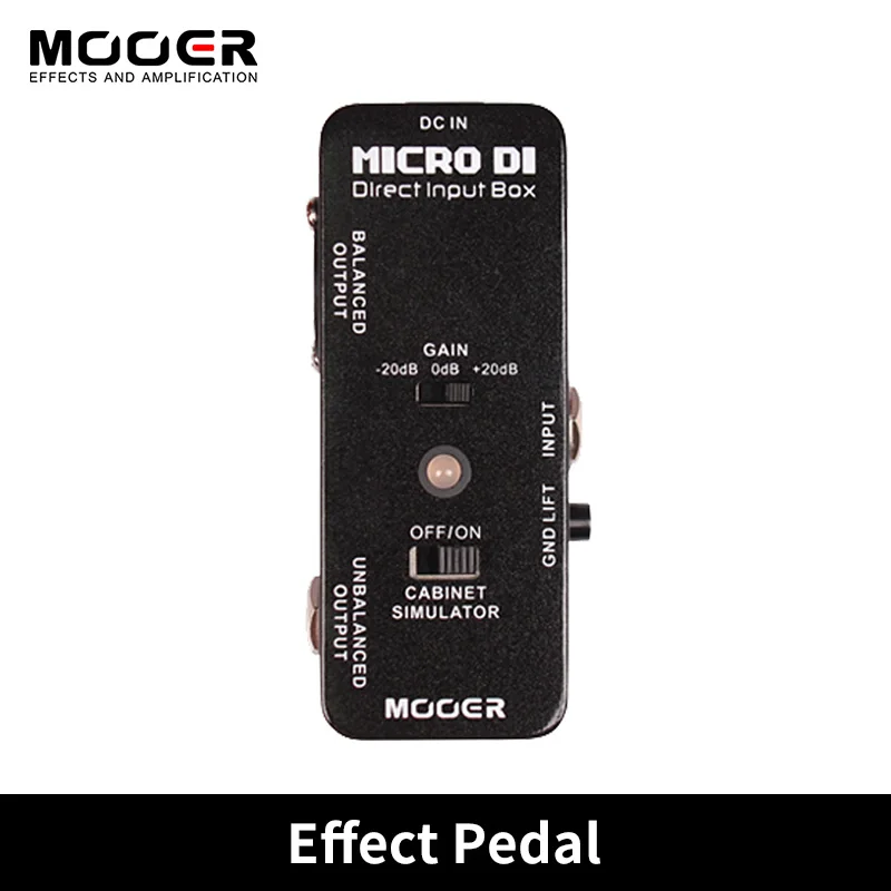 

MOOER MICRO DI имитатор для кабинета, педаль для гитары, коробка, педаль для гитарных эффектов, полностью металлические детали и аксессуары
