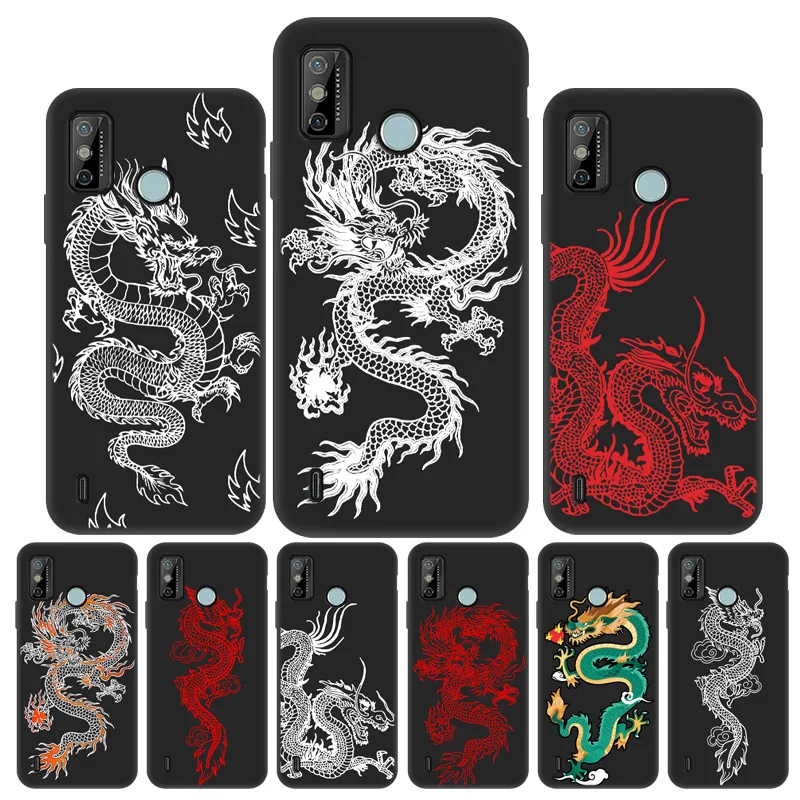 

Retro Dragon Case For Tecno Spark Pova 2 Cases Silicone Funda For Tecno Camon 12 Pova 2 Pova2 Luxury Covers Bumper Capa