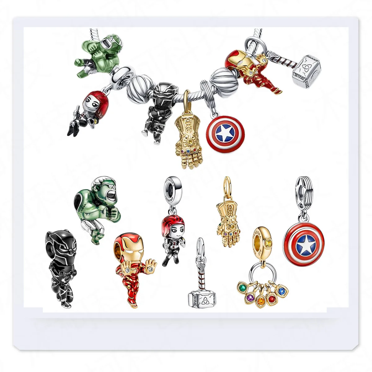 

New Arrival Pandora Original 925 Plata De Ley Sterling Silver Free Shipping Frozen Marvel Vengadores Fit Jewelry Bracelet Beads