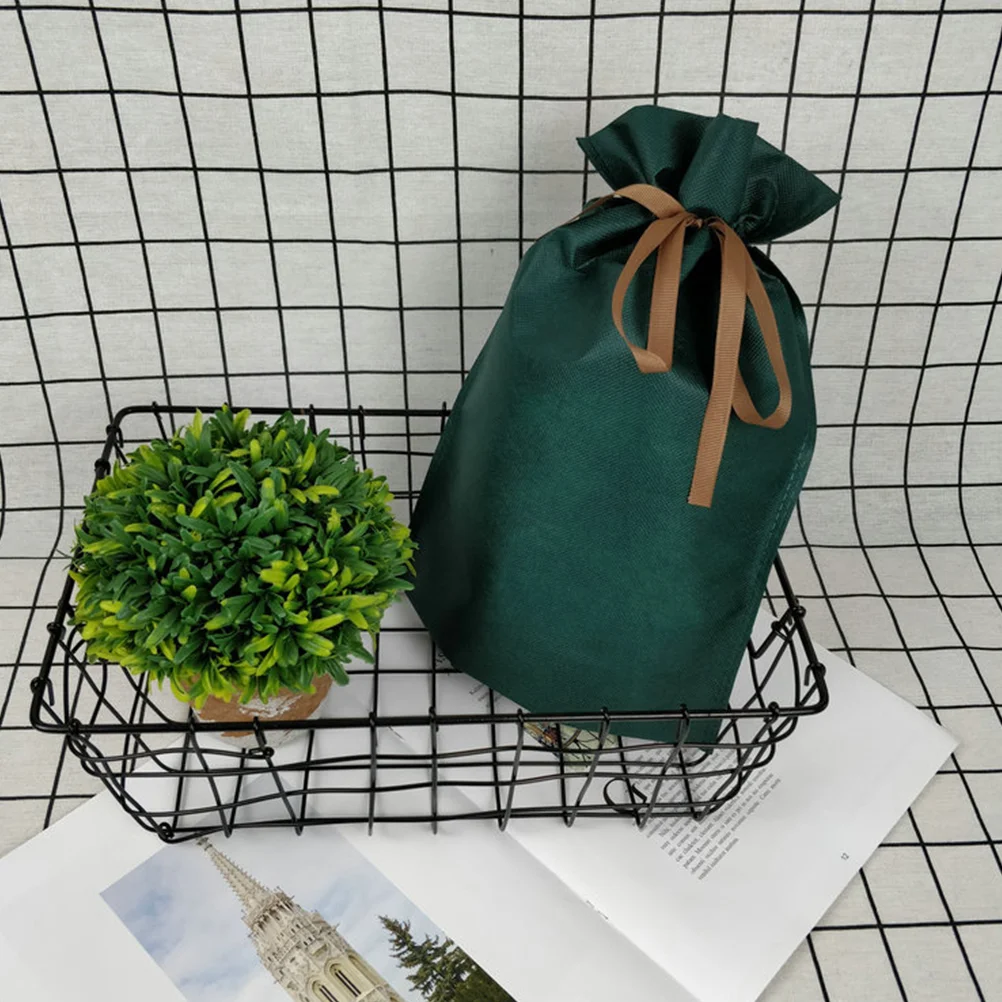 

10Pcs Diy Craft Pouch Storage Pouch Fabric Gift Bag Fabric Storage Pouch Ribbon Gift Bag Fabric Candy Bag