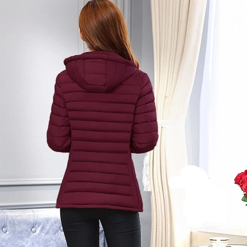 AGS New Winter Jacket High Quality stand-callor Coat Women Fashion Jackets Winter Warm Woman Clothing Casual Parkas