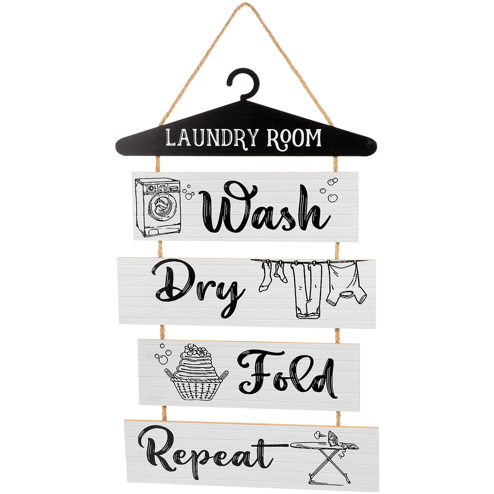 

Laundry Sign Room Wall Signs Wooden Farmhouse Wash Plaque Decorationdecor Rustic Rules Fold Dry French Hanging Pediment