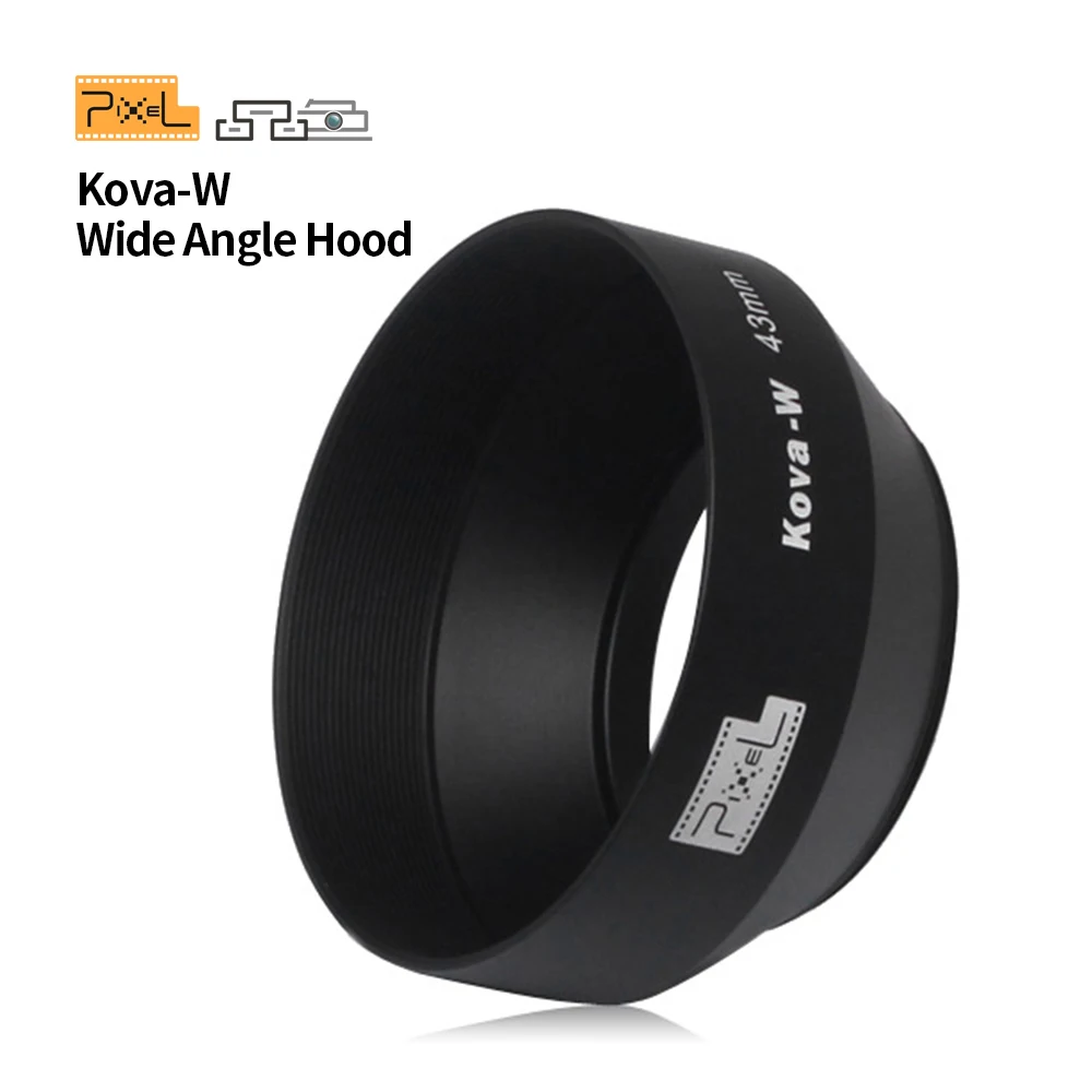 

Pixel Kova-w 40.5mm 43mm 46mm 49mm 52mm 58mm 62mm Metal Wide Angle Lens Hood Mount for DSLR Camera Canon Nikon Accessories