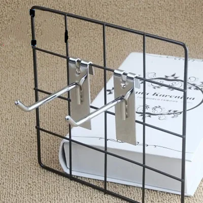 

Display Silver Piece Net Coarse Hook Shelf Straight 15pcs Net Iron Hook Hook Grid Net Supermarket Hook Jewelry
