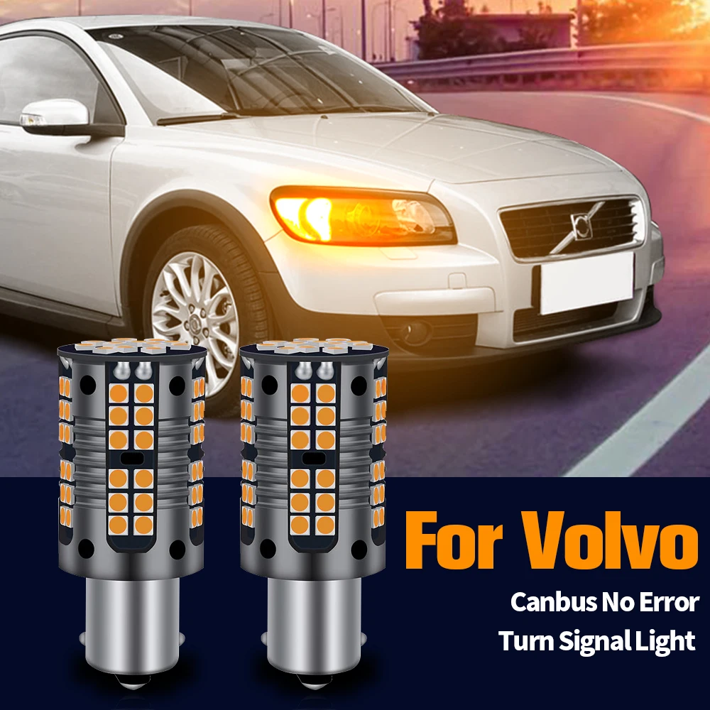 

2pcs LED Turn Signal Light Blub Lamp Canbus PY21W 7507 BAU15S For Volvo C30 C70 2006-2013 S40 S60 S80 V40 V50 V70 XC70