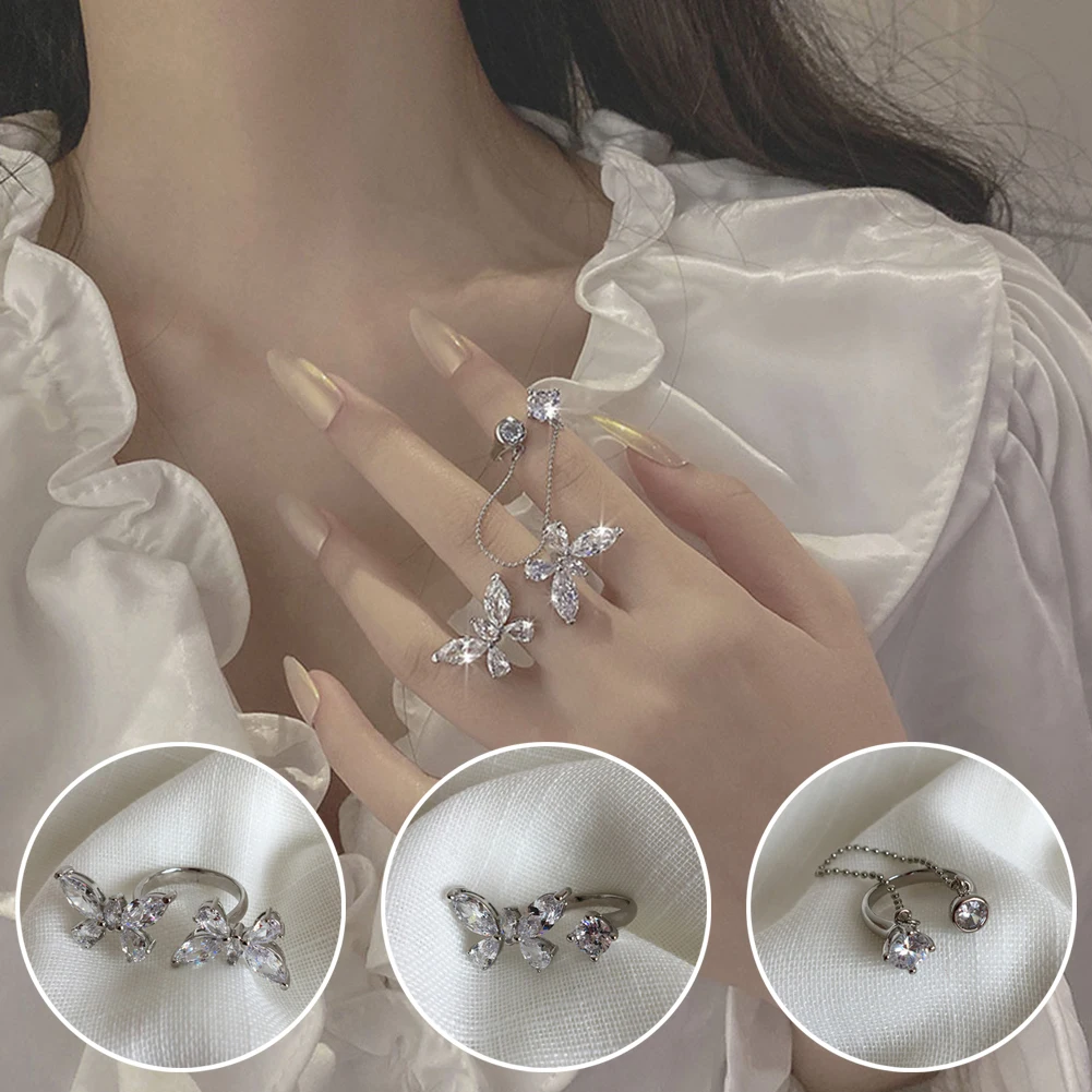 Новинка 2022 кольцо с бабочкой на вынос женское трехмерное открытие может