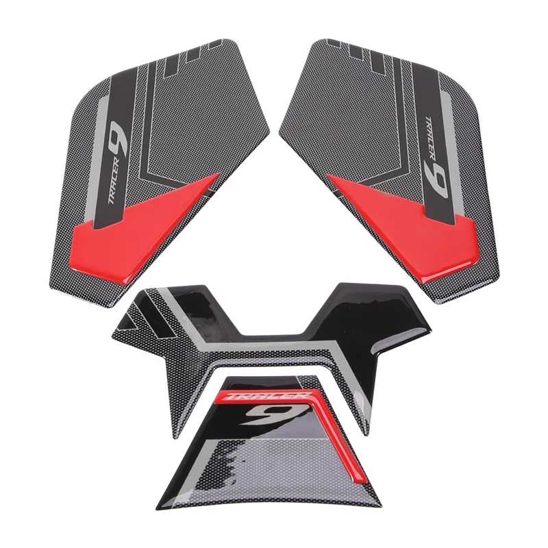 

Motorcycle Non- Side Fuel Tank Protection Pad Sticker for Tracer 9 GT 9GT Tracer9 2021 2022-(Red)