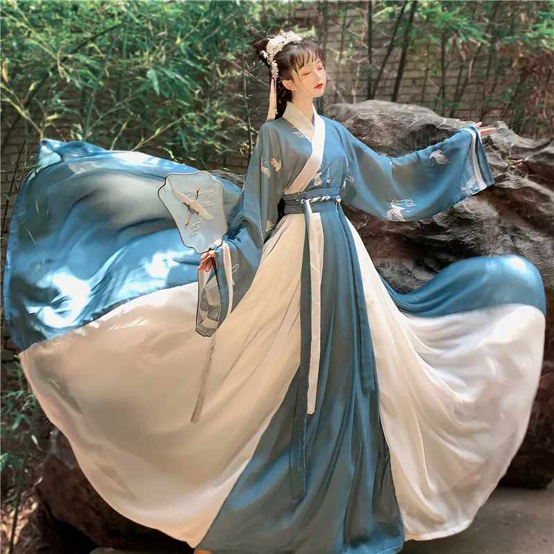 

New Summer Clothing Chang'an Hometown Men's and Women's Hanfu Dress Women's Waist Skirt Jin Made Three-piece Suit Traditional