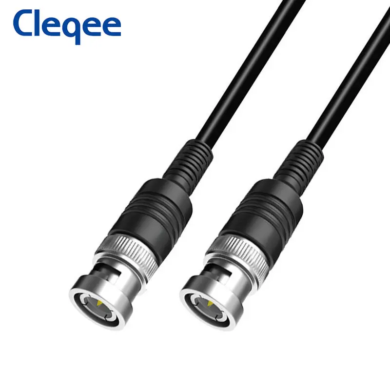 Фото Cleqee P1013 BNC Q9 штекер BNC Q9 с разъемом «папа» осциллограф Тесты зонд кабель 100 см BNC-BNC №1