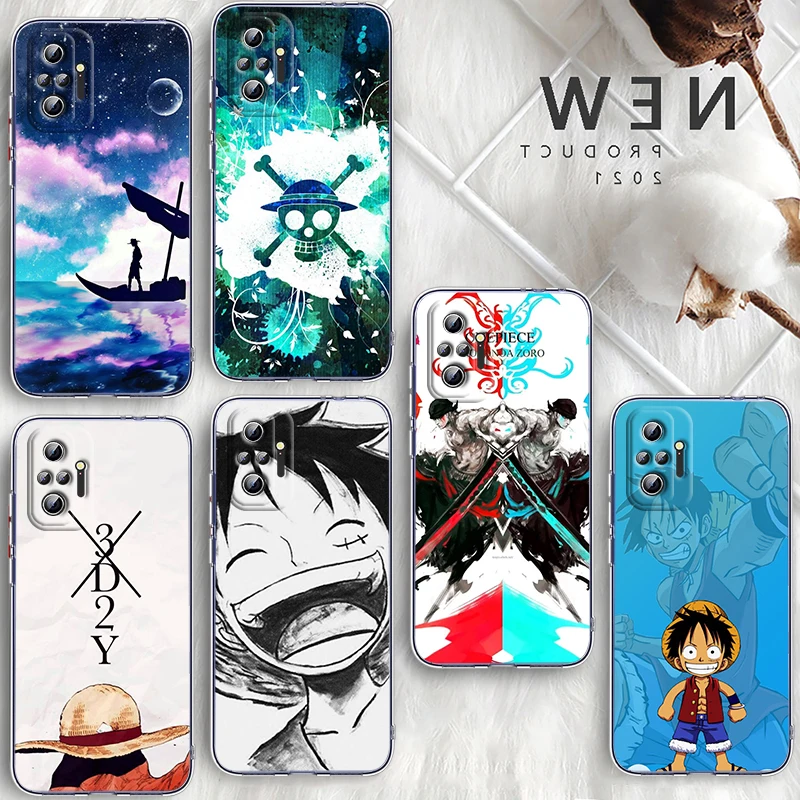 

Anime Luffy One Piece For Xiaomi Poco X3 Redmi Note 11S 11 11T 10 10S 9 9T 9S 8 8T Pro 5G 7 5 4X Transparent Phone Case
