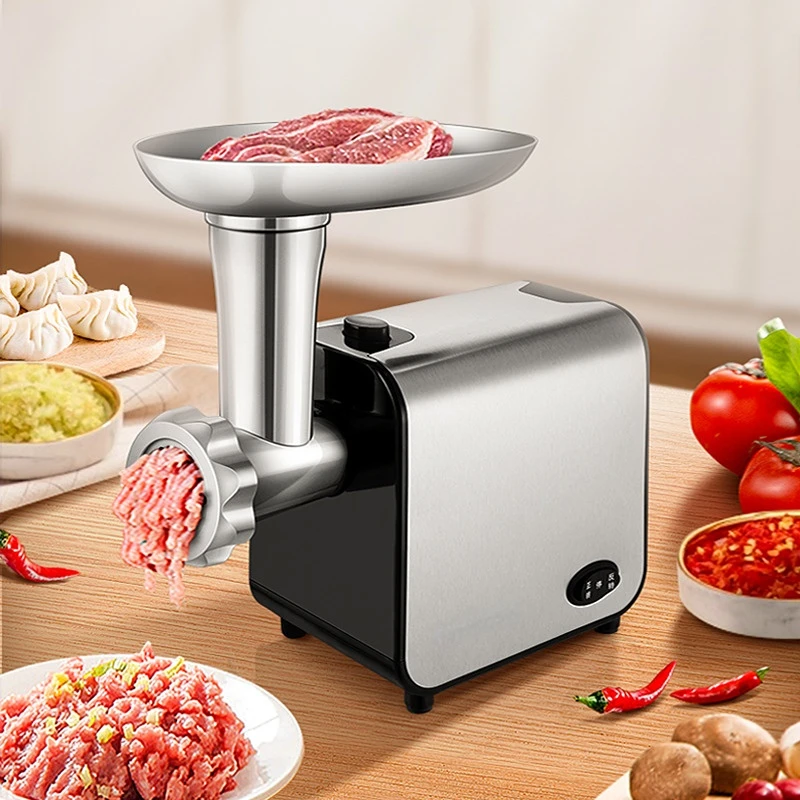 Stainless Steel Sausage Filler Meat Crusher Overheat Protection Food Processor Multi-function Shredder Small Commercial