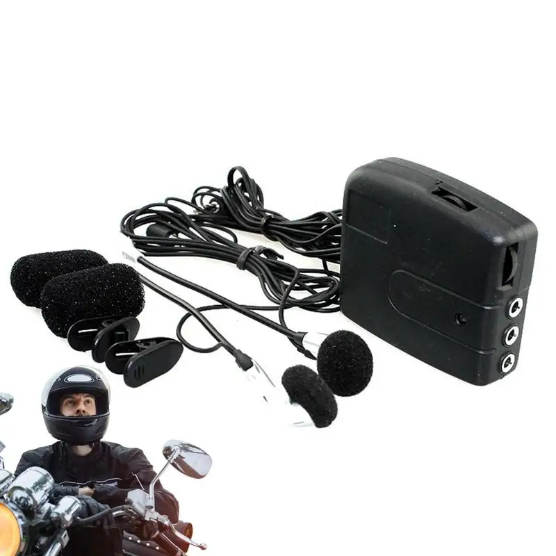

Motorcycle Helmet Headset Speakers Rider To Passenger Helmet Intercom Motorbike Wired Headset Interphone Motorcycle Accessories