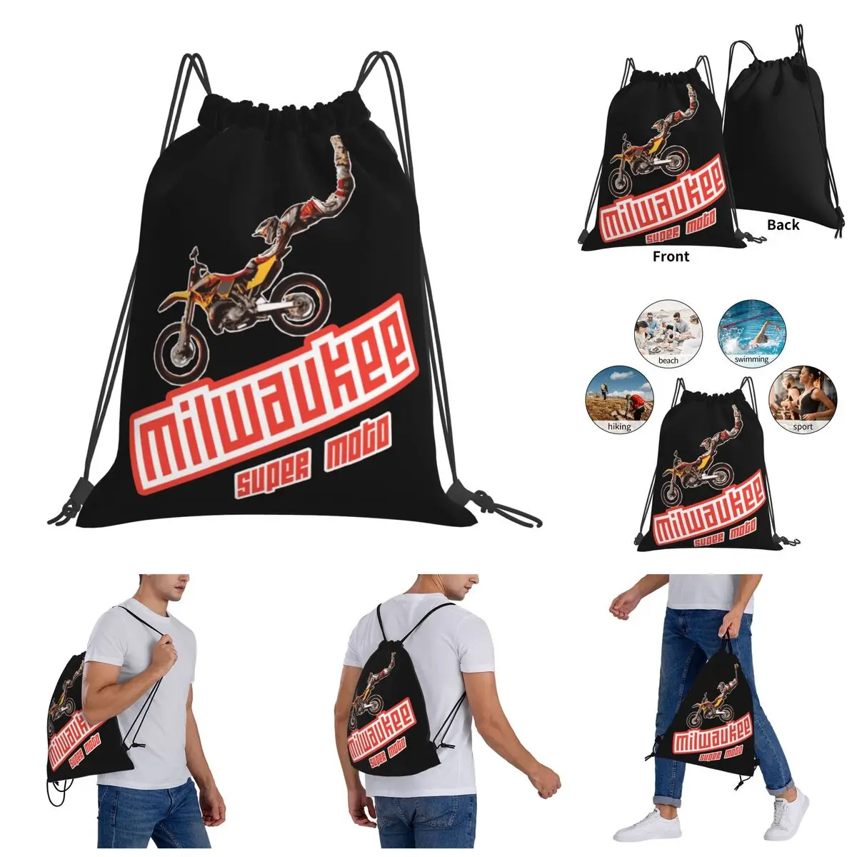 

Milwaukees Tools Super Pullover Drawstring Bags Gym Bag Hot Sale Backpack Funny Novelty Infantry pack