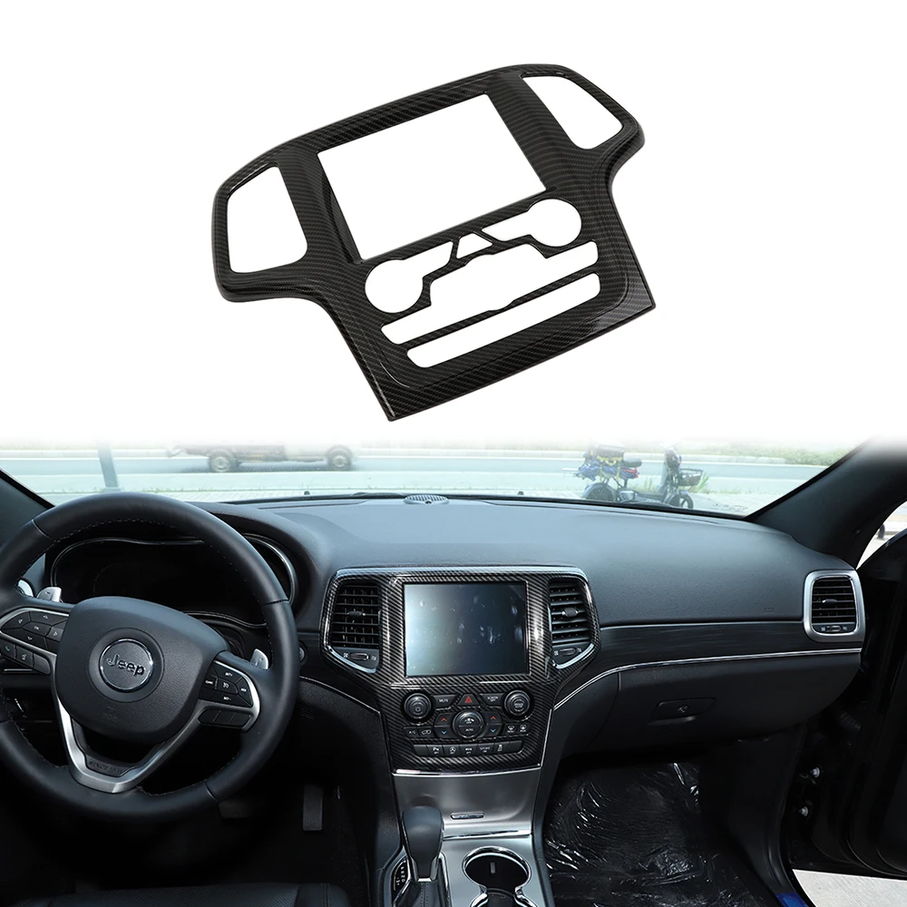 

for Jeep Grand Cherokee 2014-2018 Car Central Control Navigation Panel Decoration Stickers Frame Inner Accessories ABS