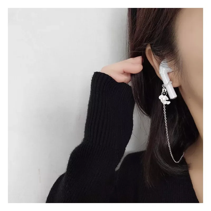 

Free shipping Anti-Lost Chains Earphone Holder Clip Unisex Anti-lost Chains Lanyard Ear Clip for Airpods 1/2 Wireless Earrings